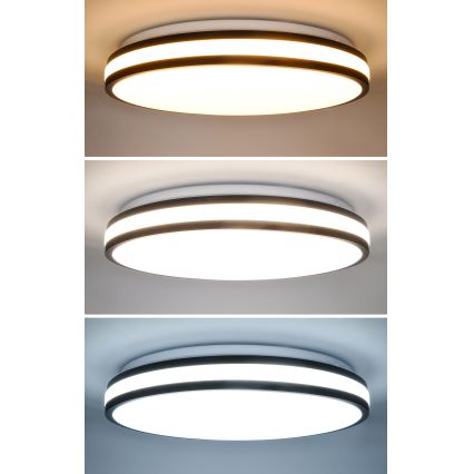 LED Dimbar taklampa LASKOS LED/48W/230V 3000-6500K svart + fjärrkontroll