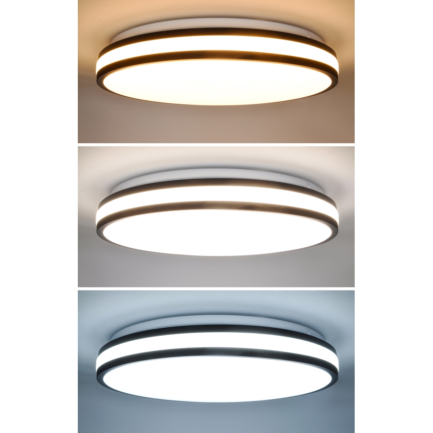 LED Dimbar taklampa LASKOS LED/48W/230V 3000-6500K svart + fjärrkontroll