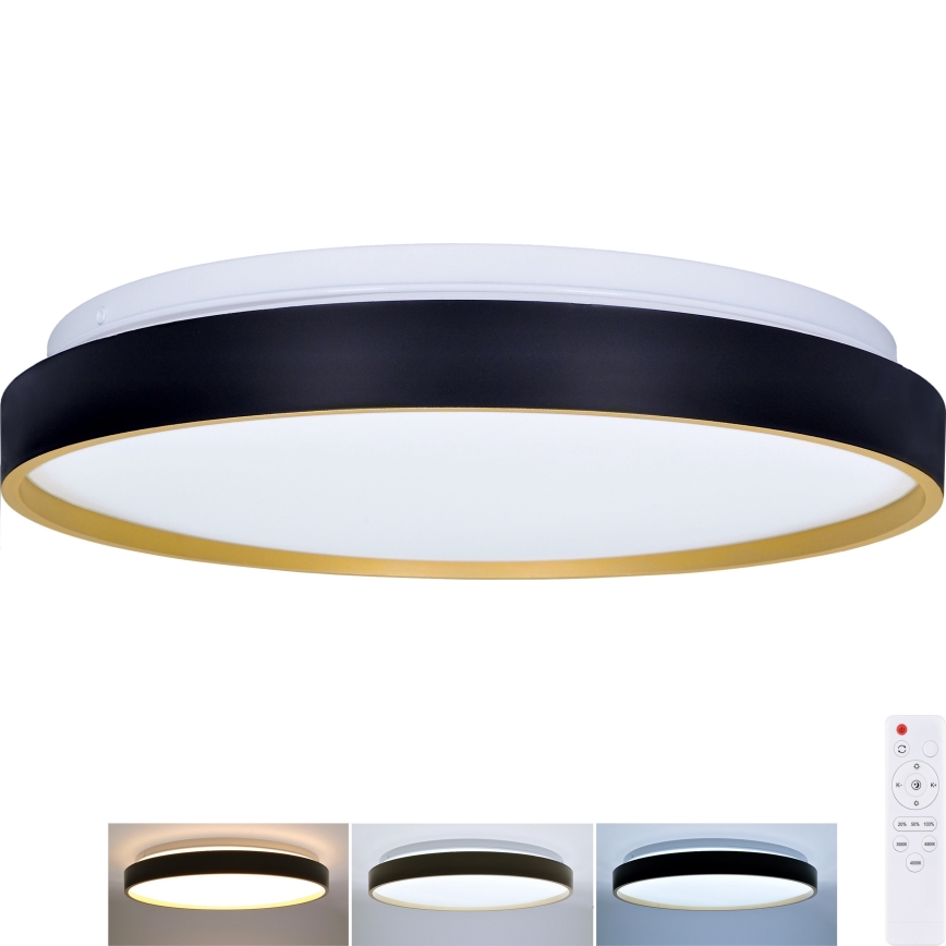 LED Dimbar taklampa CALA LED/48W/230V 3000-6500K svart/guld + fjärrkontroll