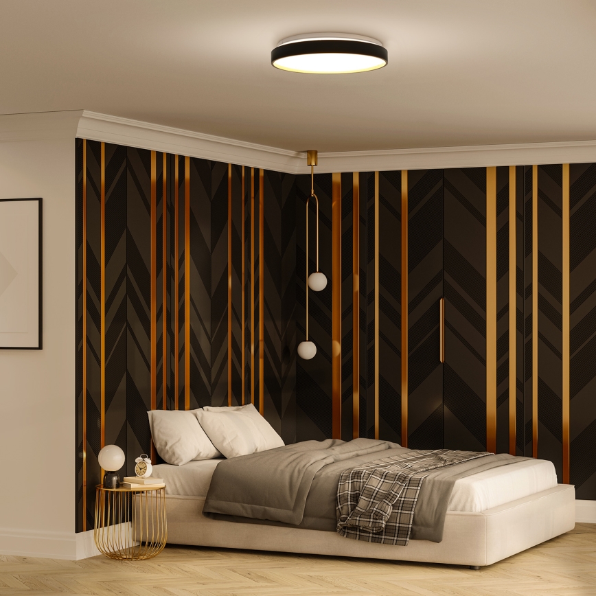 LED Dimbar taklampa CALA LED/48W/230V 3000-6500K svart/guld + fjärrkontroll