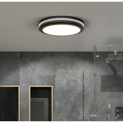 LED Ljusreglerad utomhus tak belysning LED/18W/22W/26W/230V 3000/4000/6500K IP65 svart