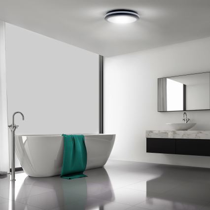 LED Ljusreglerad utomhus tak belysning LED/18W/22W/26W/230V 3000/4000/6500K IP65 svart