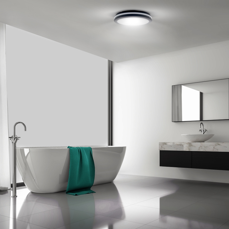 LED Ljusreglerad utomhus tak belysning LED/18W/22W/26W/230V 3000/4000/6500K IP65 svart