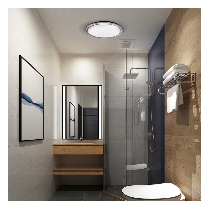 LED badrumstaklampa ACATE 18W/230V 3000/4000/6000K Ø 22 cm IP54