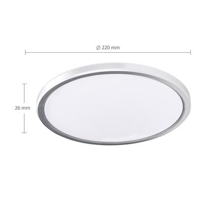 LED badrumstaklampa ACATE 18W/230V 3000/4000/6000K Ø 22 cm IP54
