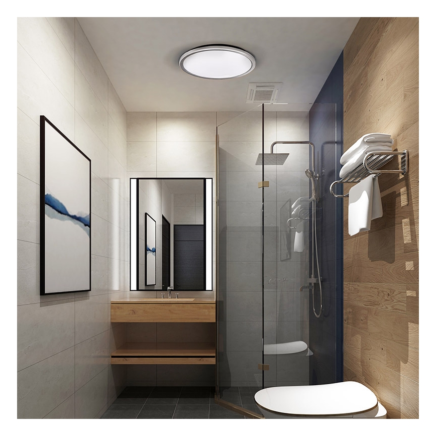 LED badrumsarmatur ACATE LED/24W/230V 3000/4000/6000K Ø 29,3 cm IP54