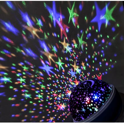 Soligth 1V220 - LED Jul projektor USB 4xAAA