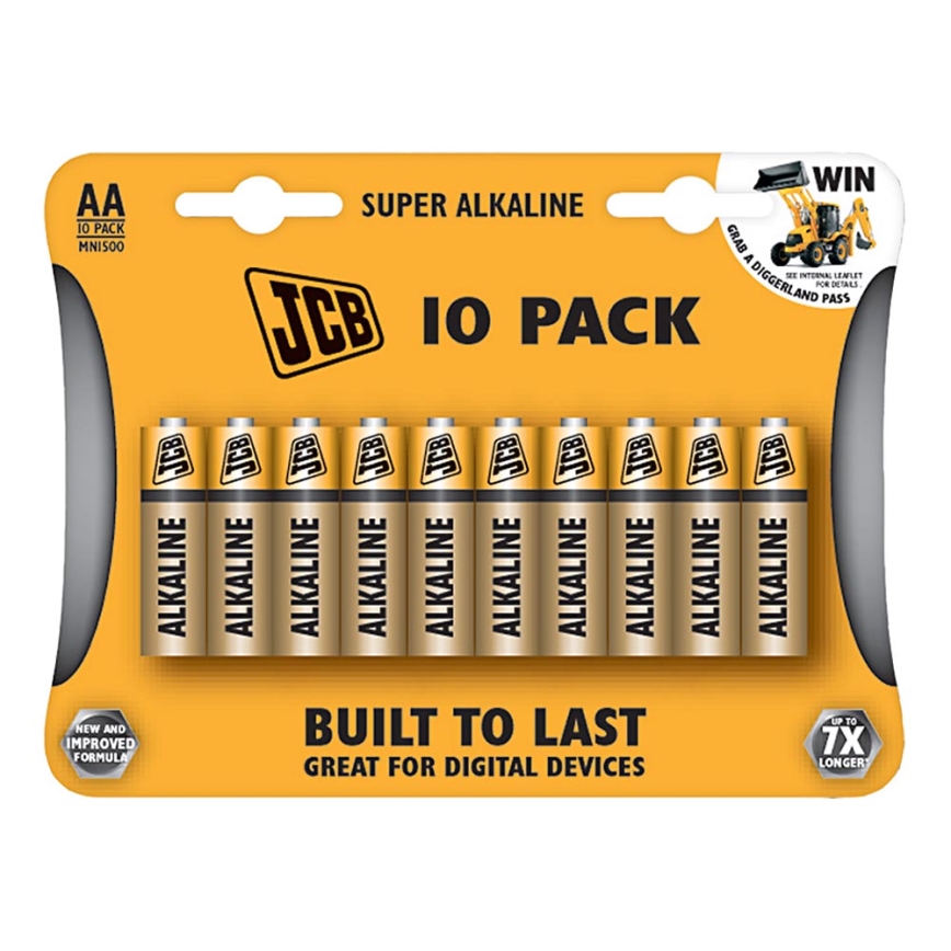 Soligth JCB-LR06-10B - 10 st Alkaliska batterier AA 1,5V