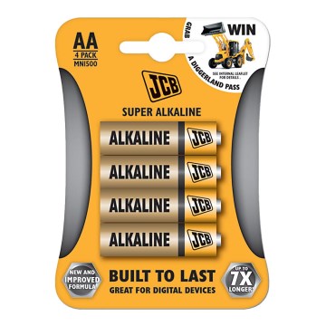 Soligth JCB-LR06-4B - 4st Alkaliska batterier AA 1,5V