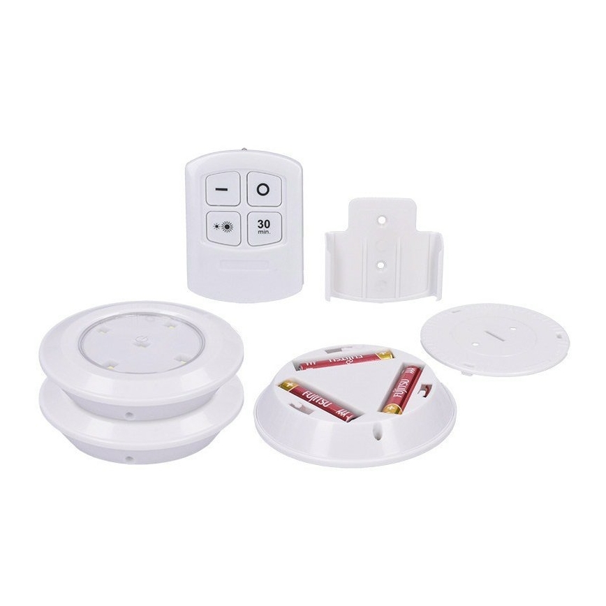 Soligth WL906 - SET 3x LED Dimbar belysning med Fjärrkontroll  LED/3xAAA