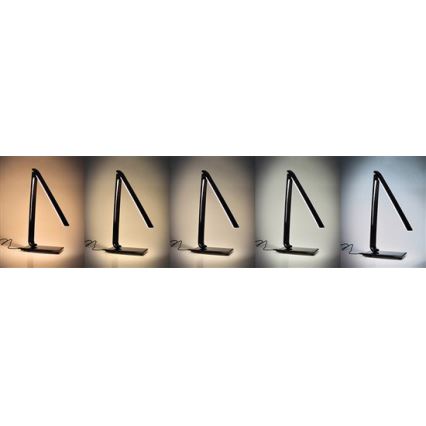 Soligth WO37-B - Barn LED-Lampa Dimbar USB-kontakt LED/12W/230V svart