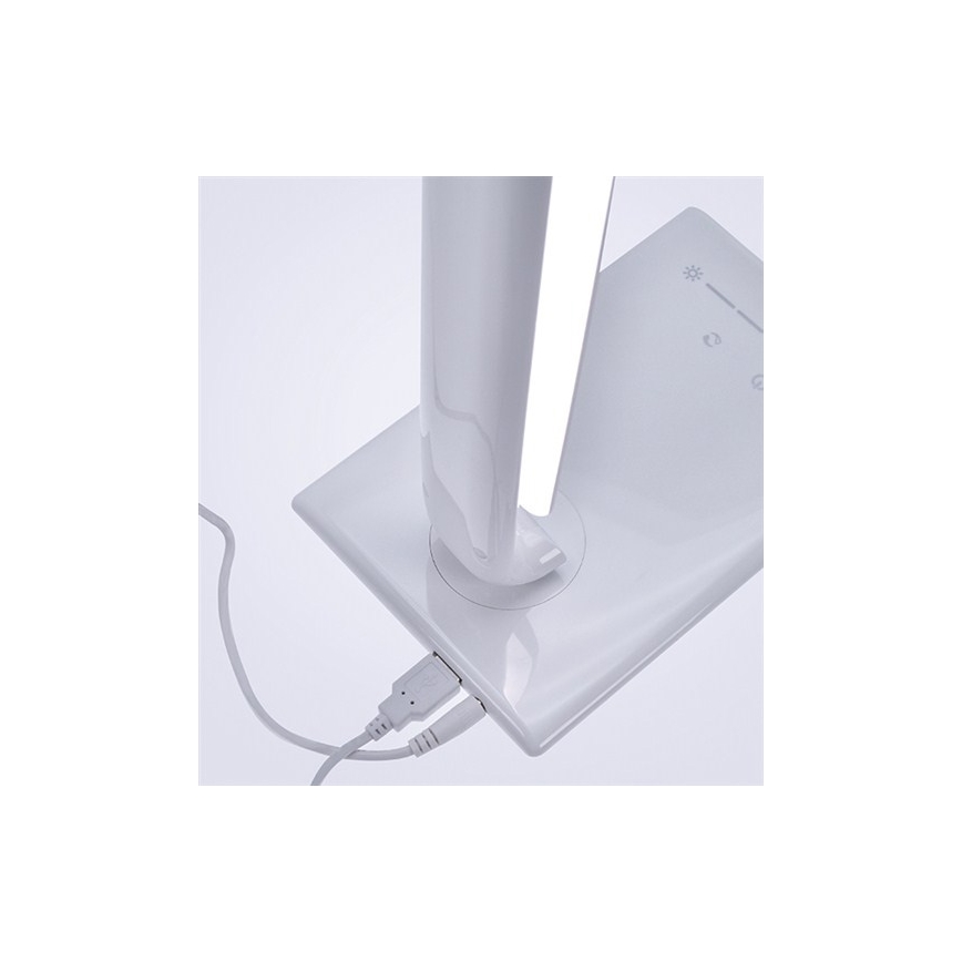 Soligth WO37-W - Barn LED-Lampa Dimbar USB-kontakt LED/12W/230V vit