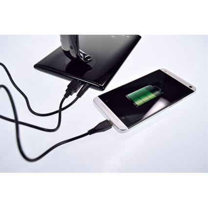 Soligth WO37-W - Barn LED-Lampa Dimbar USB-kontakt LED/12W/230V vit