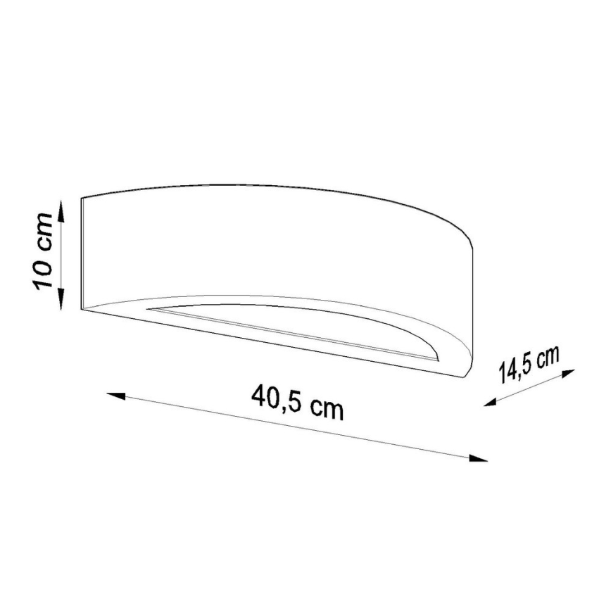 Vägglampa ATENA 1xE27/60W/230V 40,5 cm vit