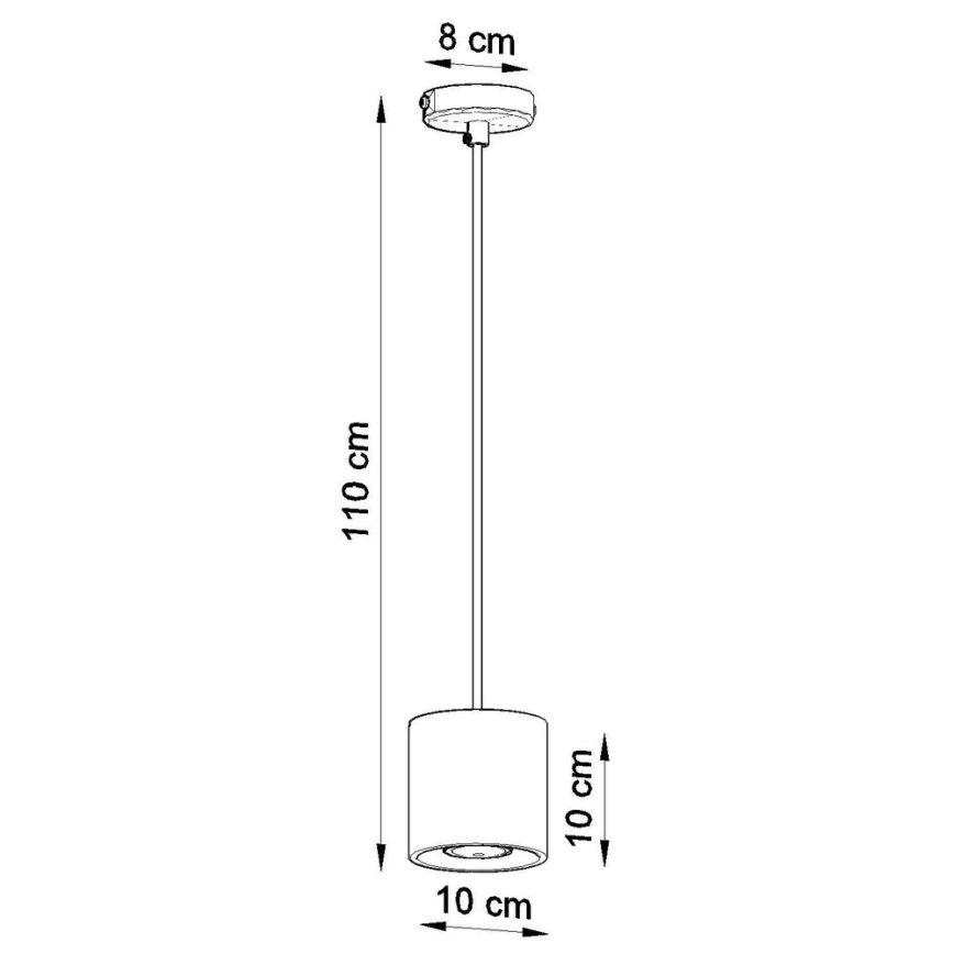 Sollux SL.0051 - Ljuskrona med snöre ORBIS 1 1xGU10/40W/230V svart
