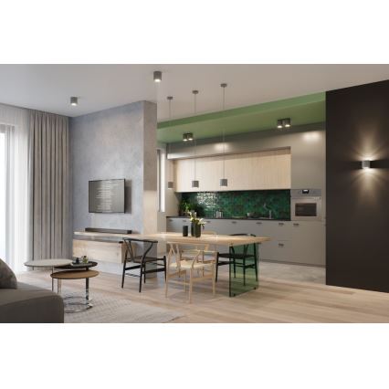 Sollux SL.0052 - Ljuskrona med snöre ORBIS 1 1xGU10/40W/230V grå