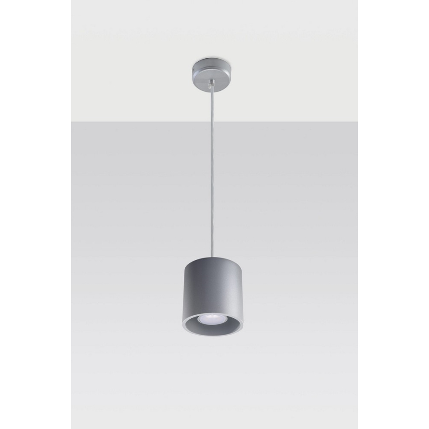 Sollux SL.0052 - Ljuskrona med snöre ORBIS 1 1xGU10/40W/230V grå