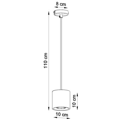 Sollux SL.0052 - Ljuskrona med snöre ORBIS 1 1xGU10/40W/230V grå