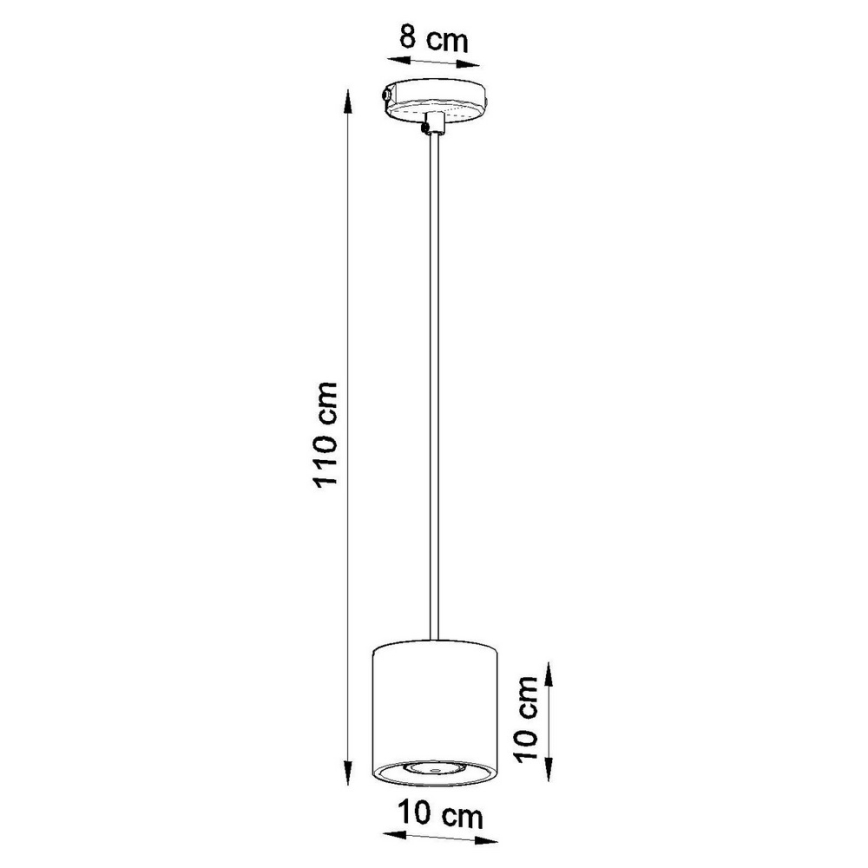 Sollux SL.0053 - Ljuskrona med snöre ORBIS 1 1xGU10/40W/230V vit