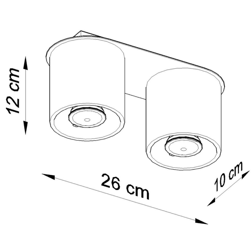 Spotlight ORBIS 2 2xGU10/40W/230V svart