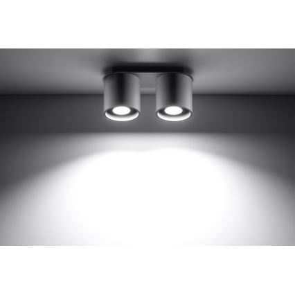 Spotlight ORBIS 2 2xGU10/40W/230V grå