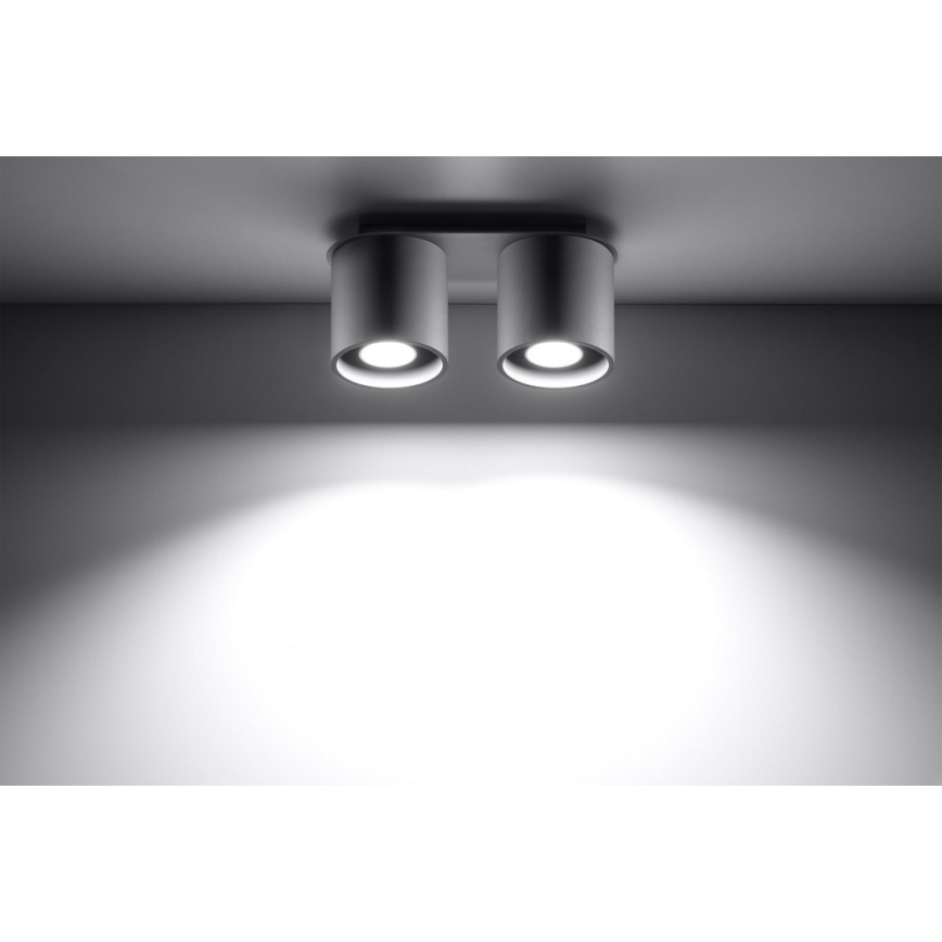 Spotlight ORBIS 2 2xGU10/40W/230V grå