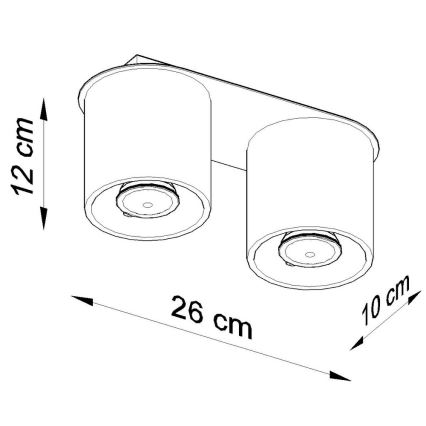 Spotlight ORBIS 2 2xGU10/40W/230V grå