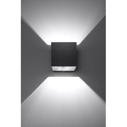 Väggspotlight QUAD 1 1xG9/8W/230V svart
