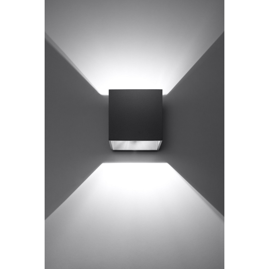 Väggspotlight QUAD 1 1xG9/8W/230V svart