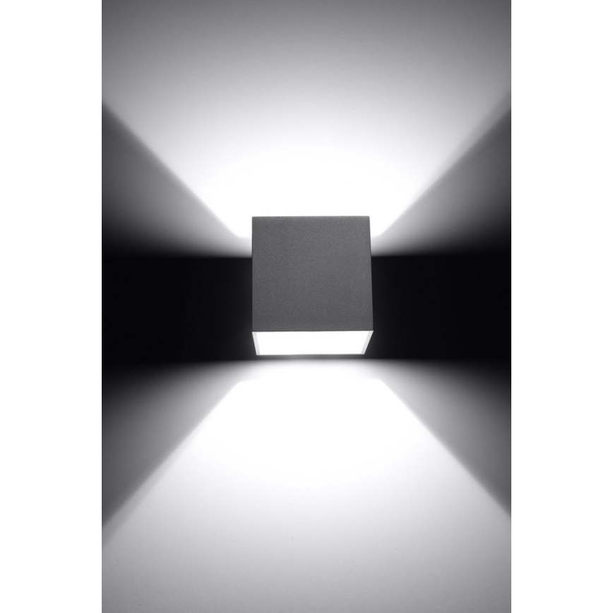 Väggspotlight QUAD 1 1xG9/8W/230V grå