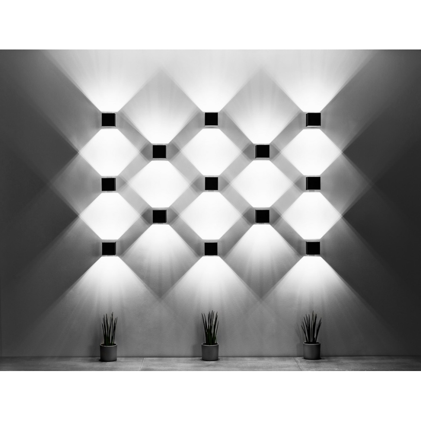 Väggspotlight QUAD 1 1xG9/8W/230V grå