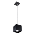Sollux SL.0060 - Ljuskrona med snöre QUAD 1 1xGU10/40W/230V svart