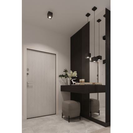 Sollux SL.0060 - Ljuskrona med snöre QUAD 1 1xGU10/40W/230V svart