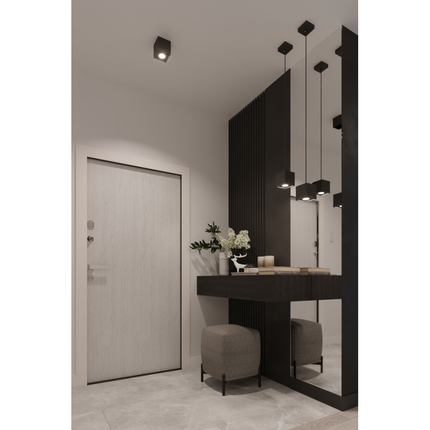 Sollux SL.0060 - Ljuskrona med snöre QUAD 1 1xGU10/40W/230V svart