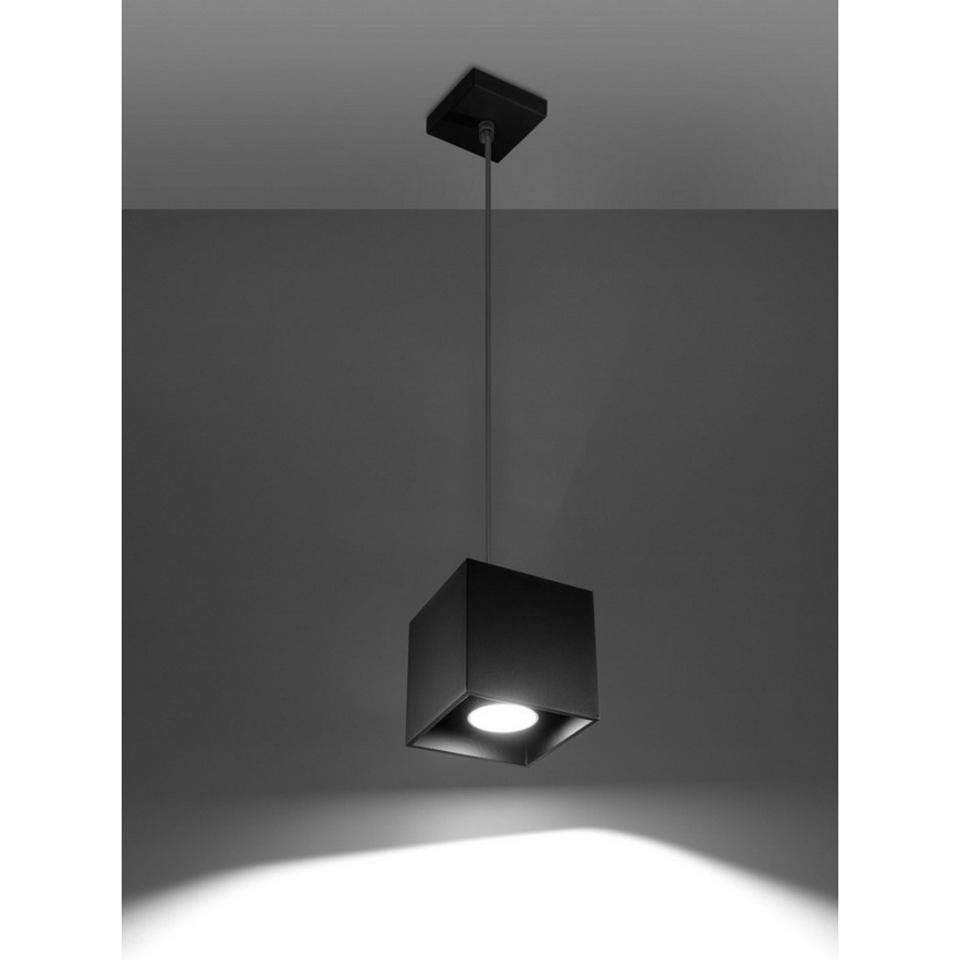 Sollux SL.0060 - Ljuskrona med snöre QUAD 1 1xGU10/40W/230V svart