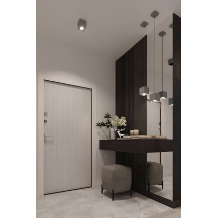 Sollux SL.0061 - Ljuskrona med snöre QUAD 1 1xGU10/40W/230V grå