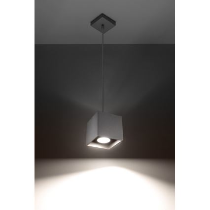 Sollux SL.0061 - Ljuskrona med snöre QUAD 1 1xGU10/40W/230V grå