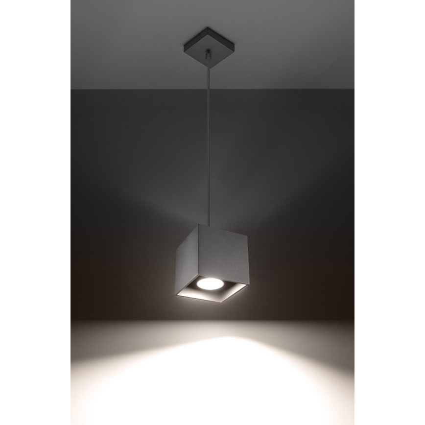 Sollux SL.0061 - Ljuskrona med snöre QUAD 1 1xGU10/40W/230V grå