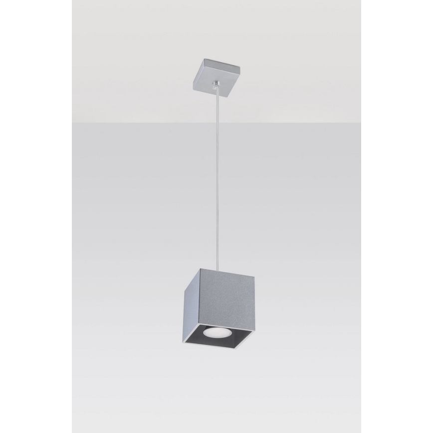 Sollux SL.0061 - Ljuskrona med snöre QUAD 1 1xGU10/40W/230V grå