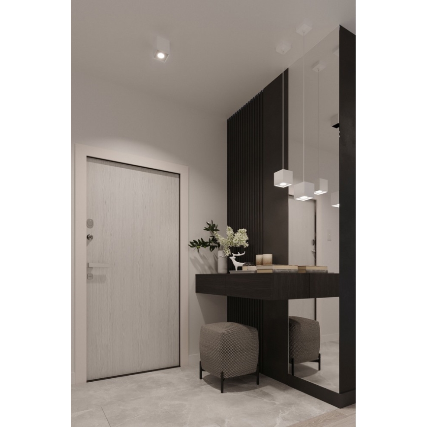 Sollux SL.0062 - Ljuskrona med snöre QUAD 1 1xGU10/40W/230V vit