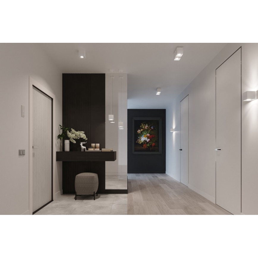 Sollux SL.0062 - Ljuskrona med snöre QUAD 1 1xGU10/40W/230V vit