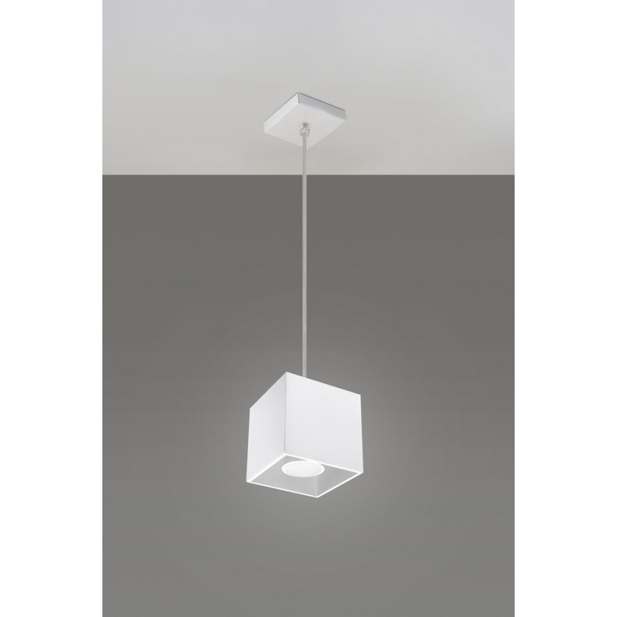 Sollux SL.0062 - Ljuskrona med snöre QUAD 1 1xGU10/40W/230V vit