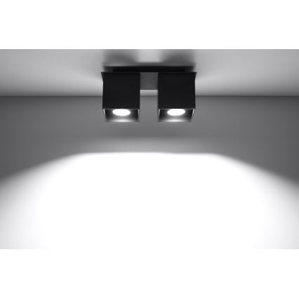 Spotlight QUAD 2 2xGU10/40W/230V svart