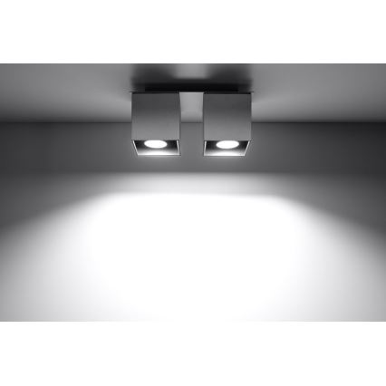 Spotlight QUAD 2 2xGU10/40W/230V grå