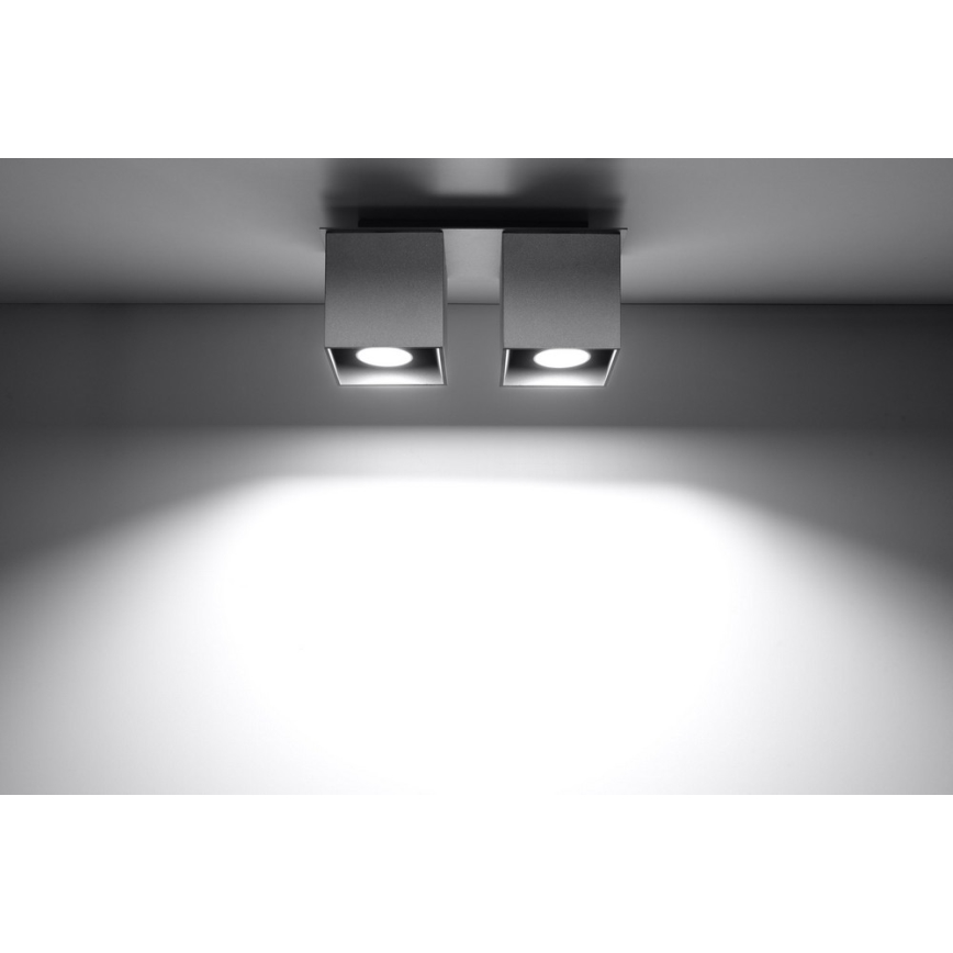 Spotlight QUAD 2 2xGU10/40W/230V grå