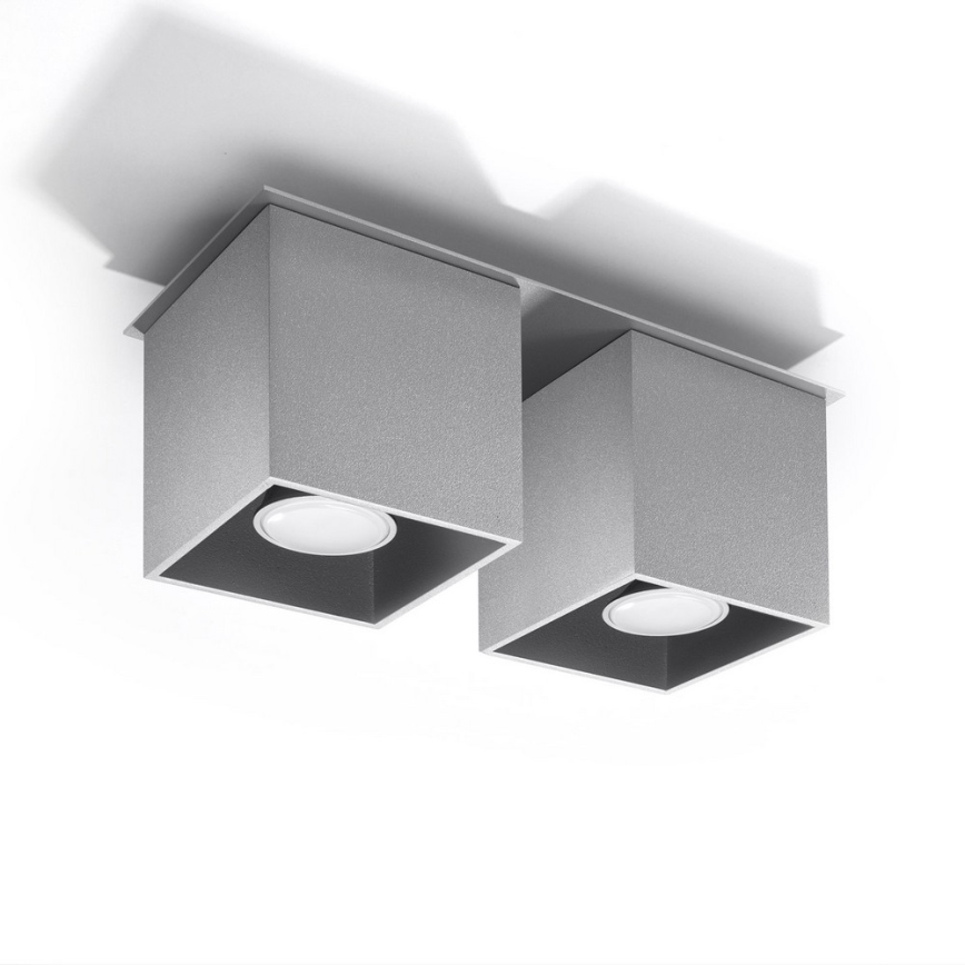 Spotlight QUAD 2 2xGU10/40W/230V grå