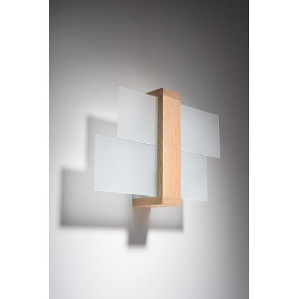 Vägglampa FENIKS 1 1xE27/60W/230V Björk/bok