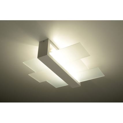 Taklampa FENIKS 2 2xE27/60W/230V Björk/bok/vit
