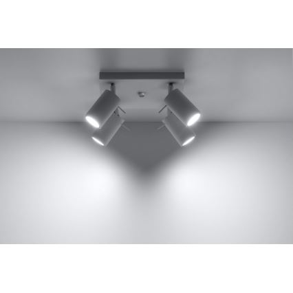 Spotlight RING 4 4xGU10/10W/230V vit