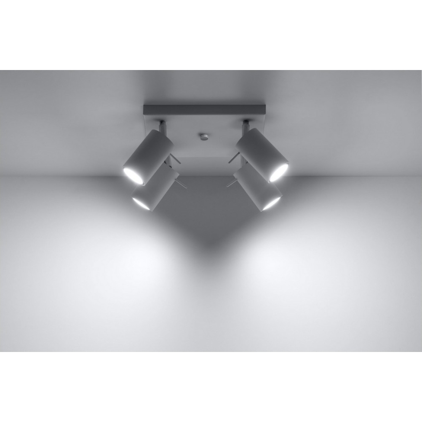 Spotlight RING 4 4xGU10/10W/230V vit
